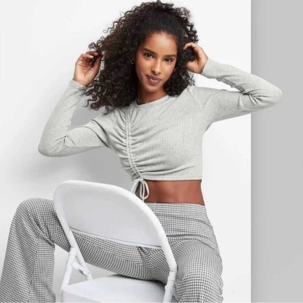 Wild Fable Cinched long sleeve crop, size XS
